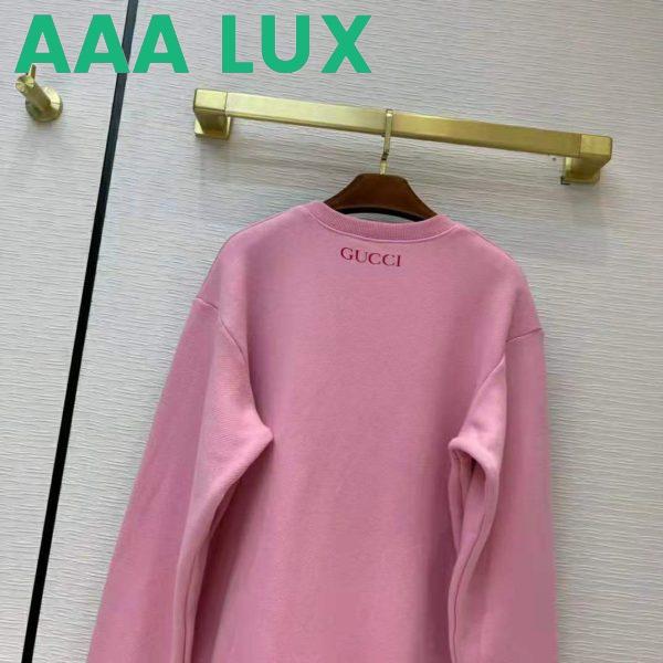 Replica Gucci Women Doraemon x Gucci Cotton Sweatshirt Crewneck Oversized Fit-Pink 8