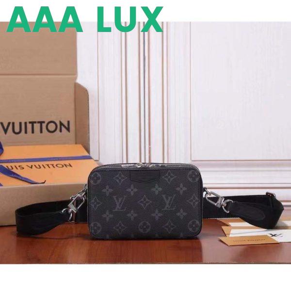 Replica Louis Vuitton Unisex LV Alpha Wearable Wallet Monogram Eclipse Coated Canvas Textile 3