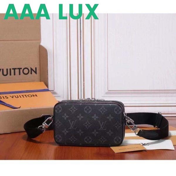 Replica Louis Vuitton Unisex LV Alpha Wearable Wallet Monogram Eclipse Coated Canvas Textile 4