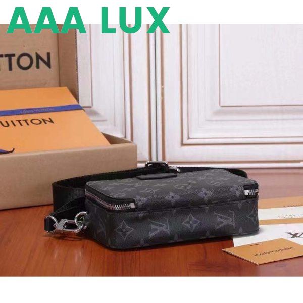 Replica Louis Vuitton Unisex LV Alpha Wearable Wallet Monogram Eclipse Coated Canvas Textile 5