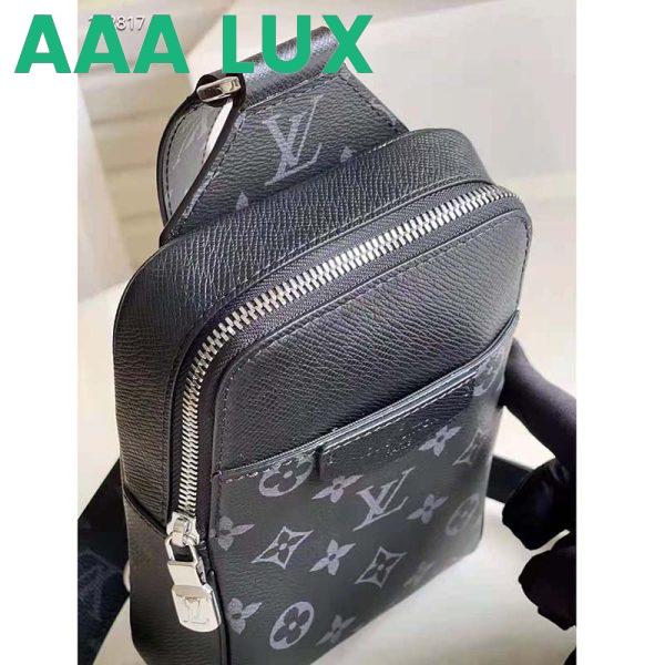 Replica Louis Vuitton Unisex Outdoor Sling Bag Taigarama Noir Black Coated Canvas Cowhide Leather 6