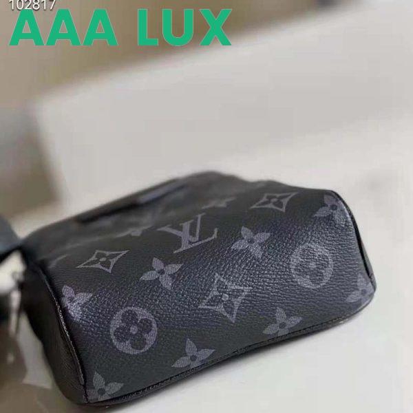 Replica Louis Vuitton Unisex Outdoor Sling Bag Taigarama Noir Black Coated Canvas Cowhide Leather 8