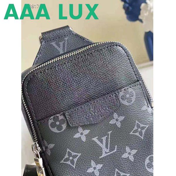 Replica Louis Vuitton Unisex Outdoor Sling Bag Taigarama Noir Black Coated Canvas Cowhide Leather 10