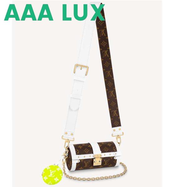 Replica Louis Vuitton Unisex Papillon Trunk Handbag Monogram Coated Canvas Cowhide Leather