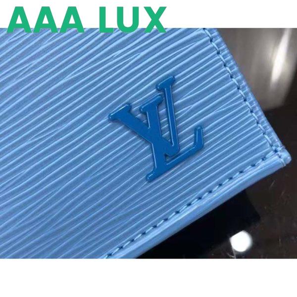 Replica Louis Vuitton Unisex Petit Sac Plat Blue Epi Embossed Supple Grained Cowhide 8