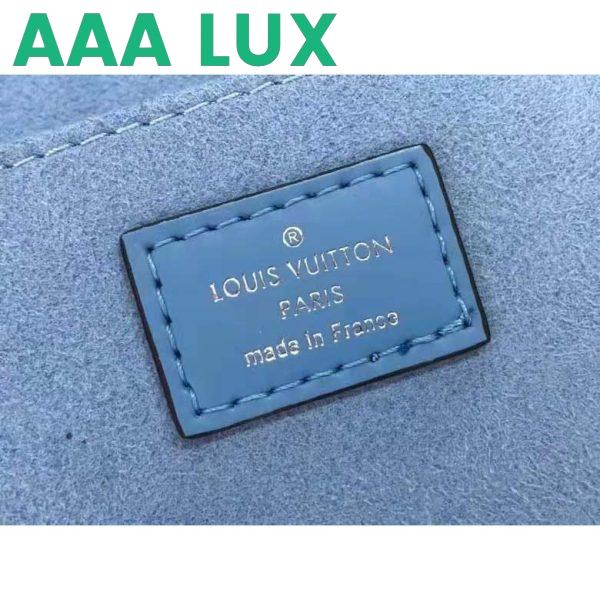 Replica Louis Vuitton Unisex Petit Sac Plat Blue Epi Embossed Supple Grained Cowhide 9