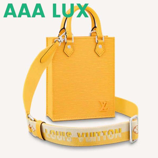 Replica Louis Vuitton Unisex Petit Sac Plat Yellow Epi Embossed Supple Grained Cowhide