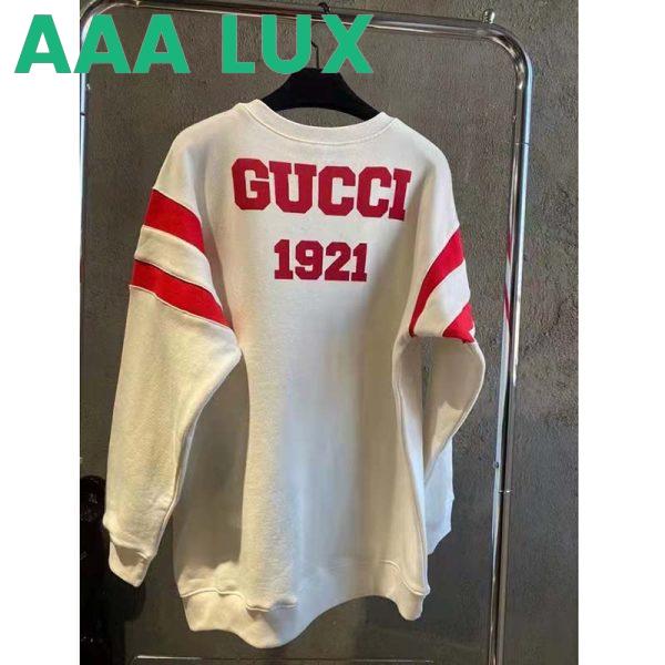 Replica Gucci GG Men Gucci 100 Cotton Sweatshirt Off-White Heavy Felted Jersey 5