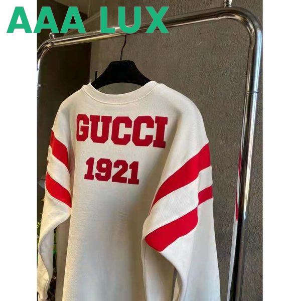 Replica Gucci GG Men Gucci 100 Cotton Sweatshirt Off-White Heavy Felted Jersey 6