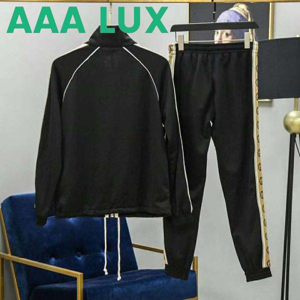 Replica Gucci GG Men Oversize Technical Jersey Jacket Interlocking G-Black 4