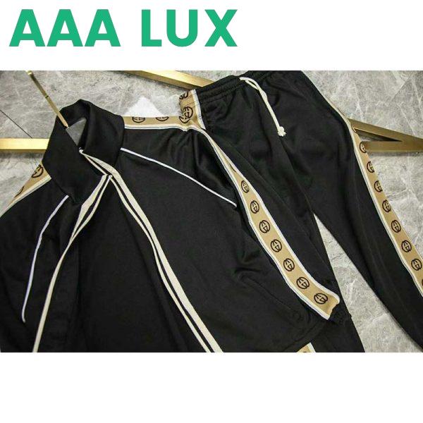 Replica Gucci GG Men Oversize Technical Jersey Jacket Interlocking G-Black 7