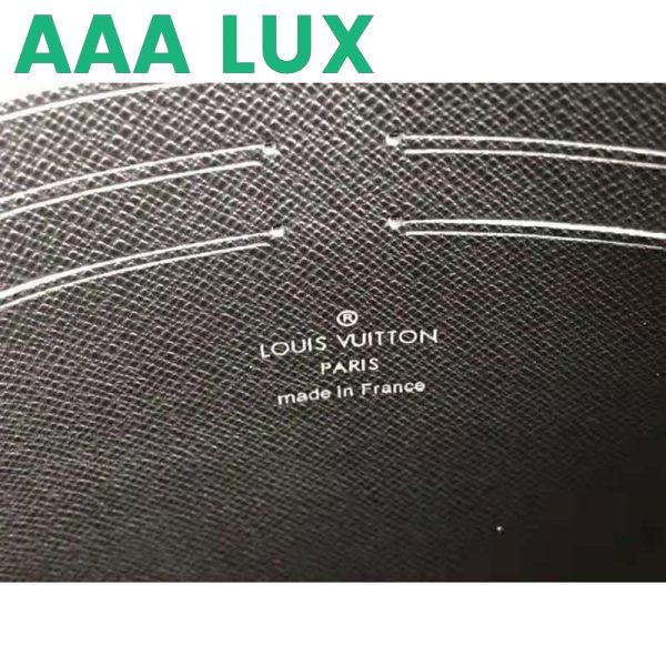 Replica Louis Vuitton LV Unisex Pochette Voyage MM Black Epi Leather Damier Graphite Canvas 11