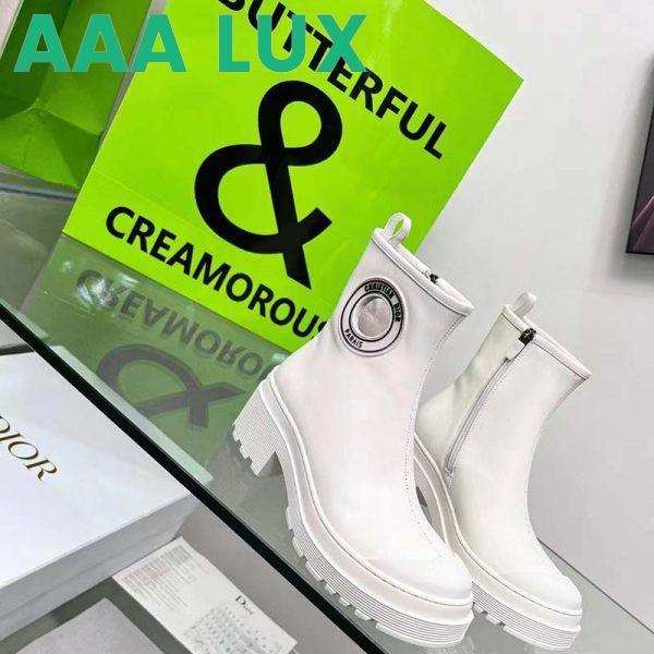 Replica Dior Women CD Symbol Ankle Boot White Supple Calfskin 15 Cm High 3