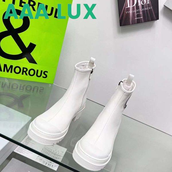 Replica Dior Women CD Symbol Ankle Boot White Supple Calfskin 15 Cm High 4