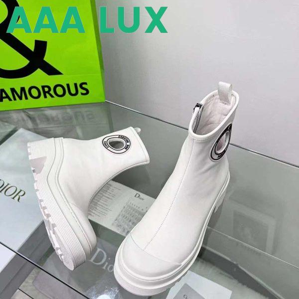 Replica Dior Women CD Symbol Ankle Boot White Supple Calfskin 15 Cm High 5