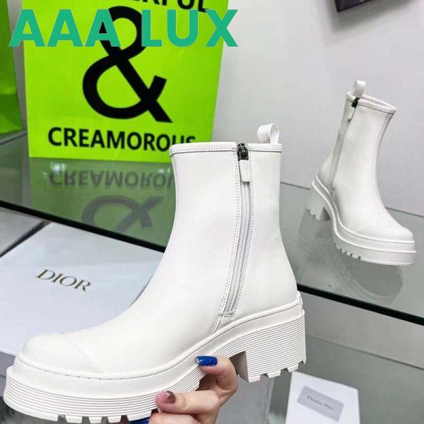 Replica Dior Women CD Symbol Ankle Boot White Supple Calfskin 15 Cm High 9