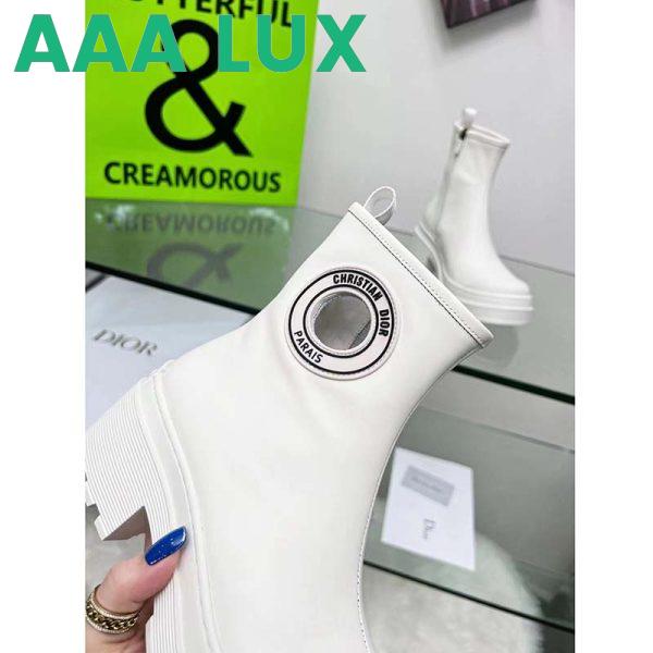 Replica Dior Women CD Symbol Ankle Boot White Supple Calfskin 15 Cm High 11