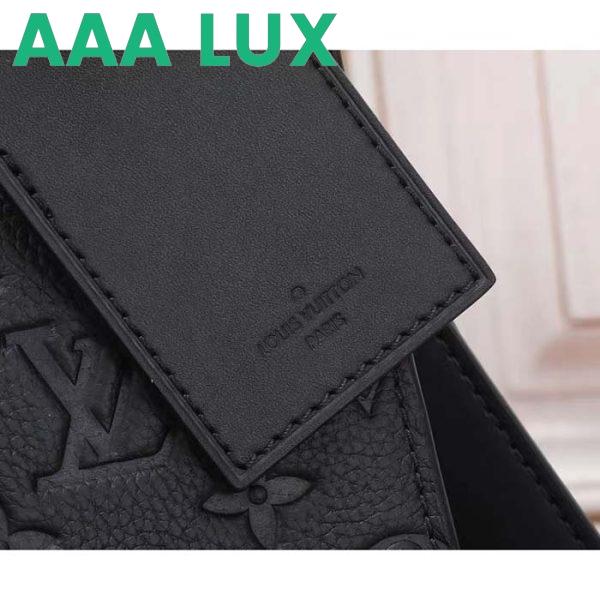 Replica Louis Vuitton Unisex Sac Plat NV Black Embossed Taurillon Monogram Cowhide Leather 8