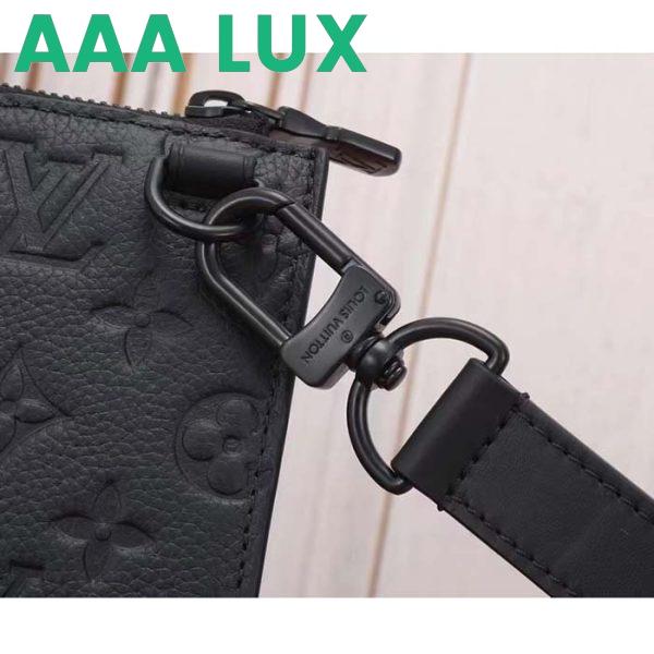 Replica Louis Vuitton Unisex Sac Plat NV Black Embossed Taurillon Monogram Cowhide Leather 10