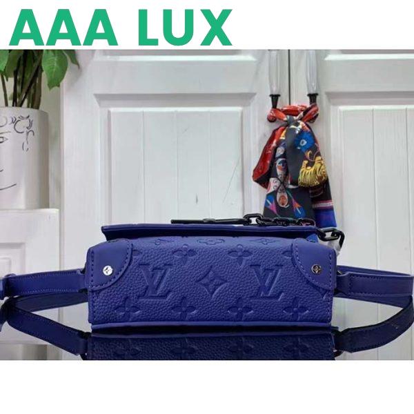 Replica Louis Vuitton Unisex Steamer Wearable Wallet Racing Blue Embossed Taurillon Monogram Cowhide Leather 7
