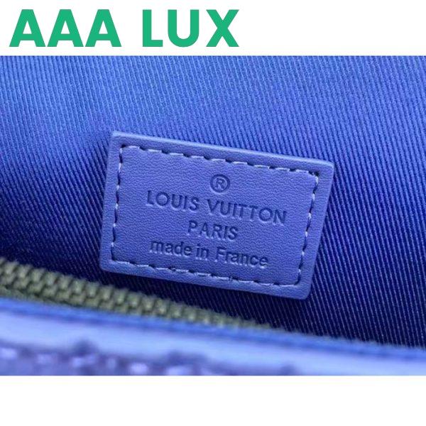Replica Louis Vuitton Unisex Steamer Wearable Wallet Racing Blue Embossed Taurillon Monogram Cowhide Leather 12
