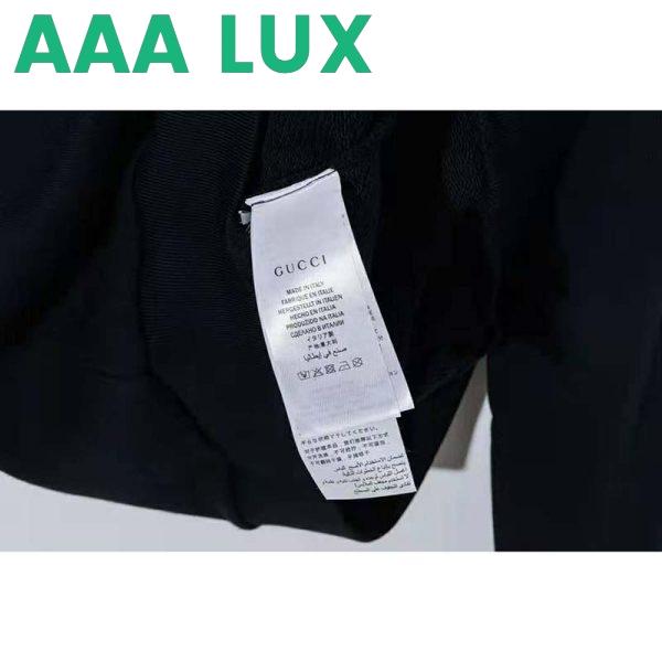 Replica Gucci Men Gucci ‘Mad Cookies’ Print Sweatshirt Cotton Crewneck Slim Fit-Black 7