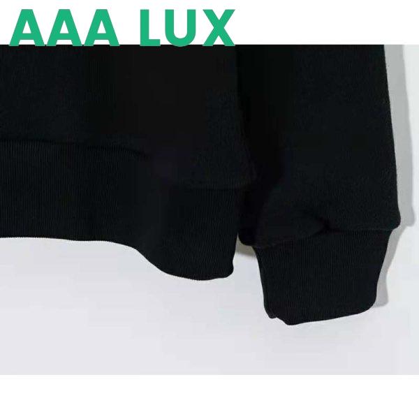 Replica Gucci Men Gucci ‘Mad Cookies’ Print Sweatshirt Cotton Crewneck Slim Fit-Black 9