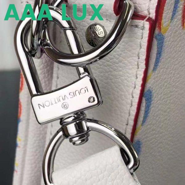 Replica Louis Vuitton Unisex Trio Messenger White Damier Spray Cowhide Leather 9