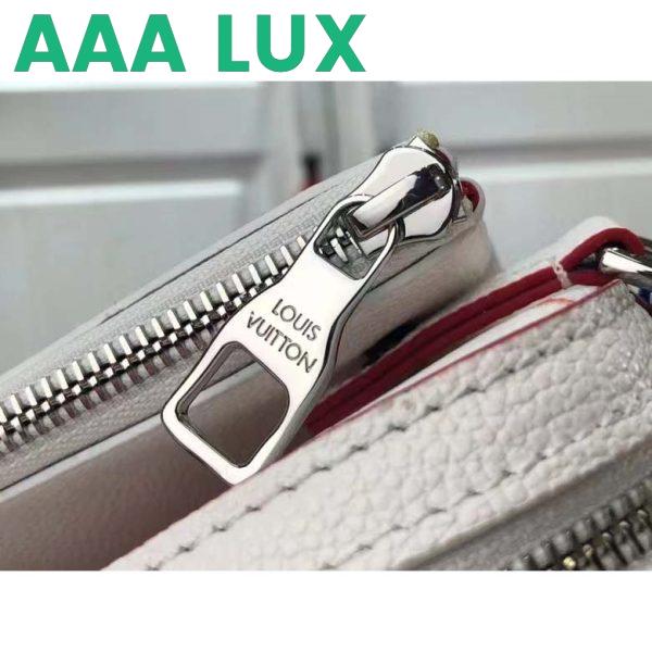 Replica Louis Vuitton Unisex Trio Messenger White Damier Spray Cowhide Leather 10