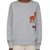 Replica Gucci Men Hooded Sweatshirt with Deer Patch in 100% Cotton-White 13