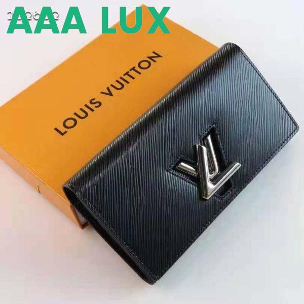Replica Louis Vuitton Unisex Twist Wallet Black Epi Grained Cowhide Leather 3