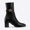 Replica Dior Women D-Major Boot Taupe and Black Technical Fabric and Calfskin 13