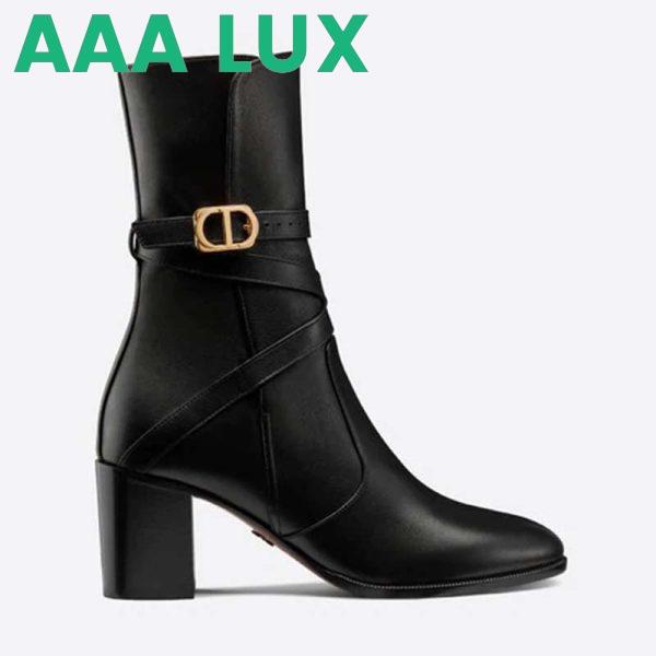Replica Dior Women Dior Empreinte Ankle Boot ‘CD’ Black Soft Calfskin