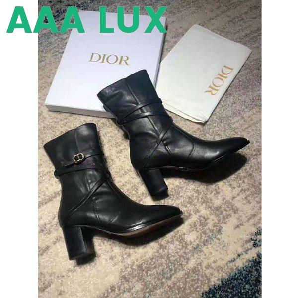 Replica Dior Women Dior Empreinte Ankle Boot ‘CD’ Black Soft Calfskin 3