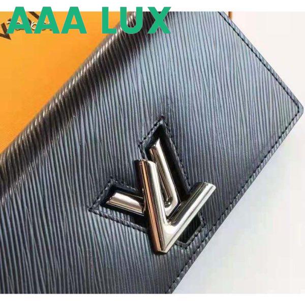 Replica Louis Vuitton Unisex Twist Wallet Black Epi Grained Cowhide Leather 6