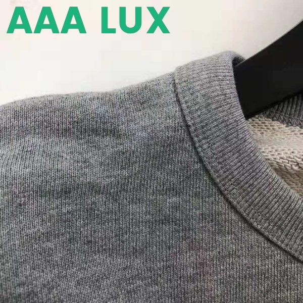 Replica Gucci Men Hooded Sweatshirt with Deer Patch in 100% Cotton-Grey 10