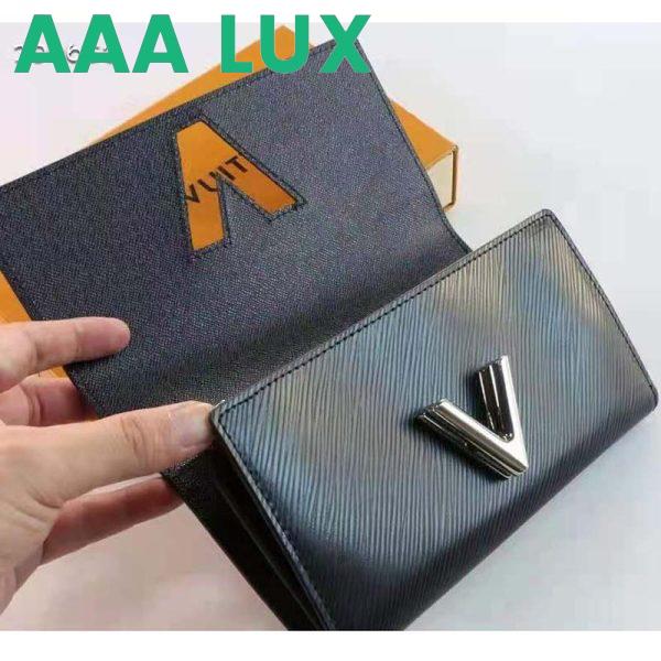 Replica Louis Vuitton Unisex Twist Wallet Black Epi Grained Cowhide Leather 7