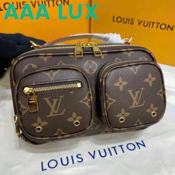 Replica Louis Vuitton Unisex Utility Crossbody Bag Monogram Coated Canvas Natural Cowhide Leather 6