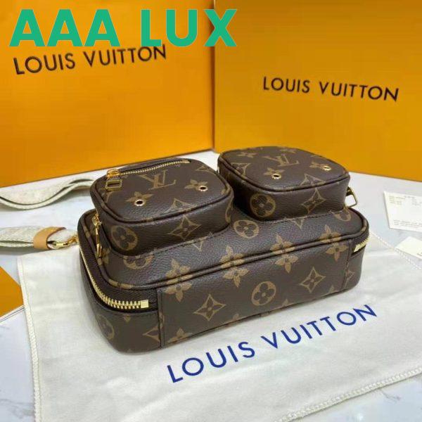 Replica Louis Vuitton Unisex Utility Crossbody Bag Monogram Coated Canvas Natural Cowhide Leather 8