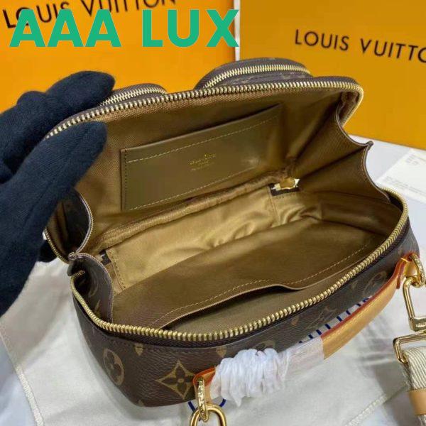 Replica Louis Vuitton Unisex Utility Crossbody Bag Monogram Coated Canvas Natural Cowhide Leather 12