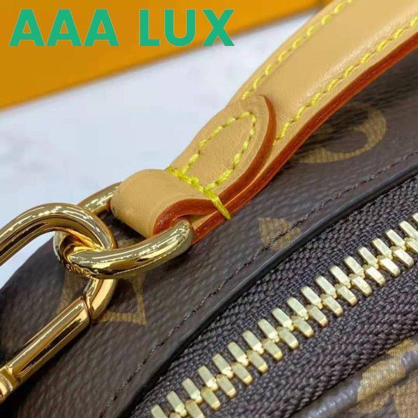 Replica Louis Vuitton Unisex Utility Crossbody Bag Monogram Coated Canvas Natural Cowhide Leather 15