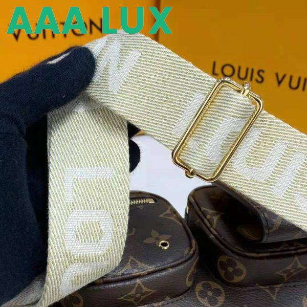 Replica Louis Vuitton Unisex Utility Crossbody Bag Monogram Coated Canvas Natural Cowhide Leather 16