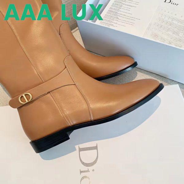 Replica Dior Women Dior Empreinte Boot ‘CD’ Signature Ochre Soft Calfskin 11