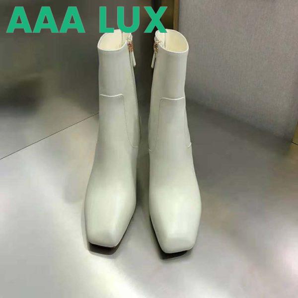 Replica Dior Women Rhodes Heeled Ankle Boot White Supple Calfskin 4