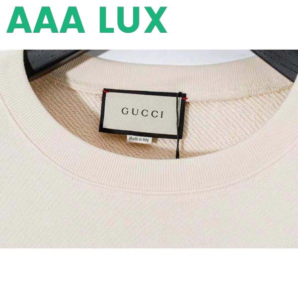Replica Gucci Women Gucci ‘Mad Cookies’ Print Sweatshirt Cotton Crewneck Slim Fit-White 4