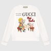 Replica Gucci Women Gucci ‘Mad Cookies’ Print Sweatshirt Cotton Crewneck Slim Fit-White 14