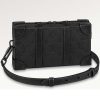 Replica Louis Vuitton LV Unisex Soft Trunk Wearable Wallet Black Taurillon Monogram Leather