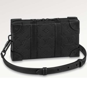 Replica Louis Vuitton LV Unisex Soft Trunk Wearable Wallet Black Taurillon Monogram Leather 2