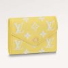Replica Louis Vuitton Unisex Victorine Wallet Lemon Yellow Monogram Empreinte Embossed Supple Grained Cowhide