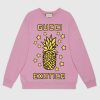 Replica Gucci Women Gucci Pineapple Print Sweatshirt Organic Cotton Jersey”Gucci Exotica”